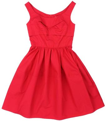 Carven Raspberry Cotton Poplin Dress - Lyst