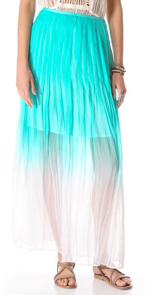 Catherine Malandrino Pleated Maxi Skirt - Lyst