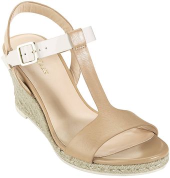 Cole Haan Elizabeth Tstrap Wedge Sandals - Lyst