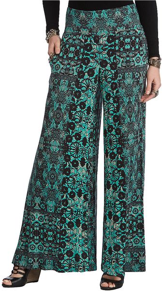 Free People Printed Palazzo Pants - Lyst