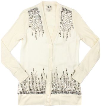 Haute Hippie Crystal Embellished Cardigan - Lyst