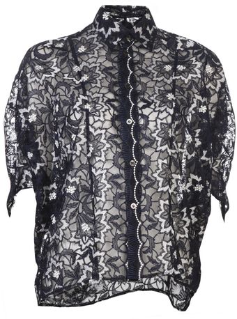 Junya Watanabe Embroidered Blouse - Lyst