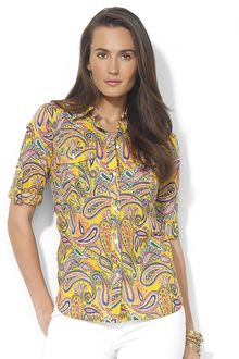Lauren by Ralph Lauren Paisley Print Shirt - Lyst