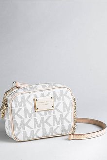 Grid-Pattern Denim Crossbody Bag - Mooiee - Polyvore