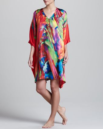 Natori Bengal Printed Satin Tunic - Lyst
