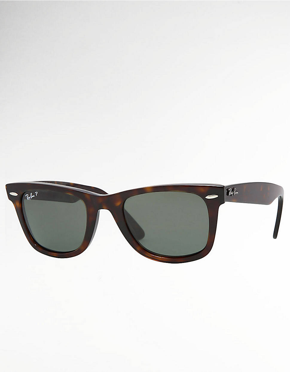 Ray Ban Polarized Classic Wayfarer Sunglasses In Black For Men Brown 