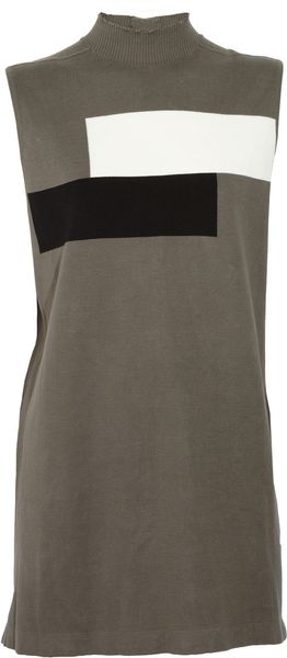 Rick Owens Intarsia Knit Cotton Dress - Lyst