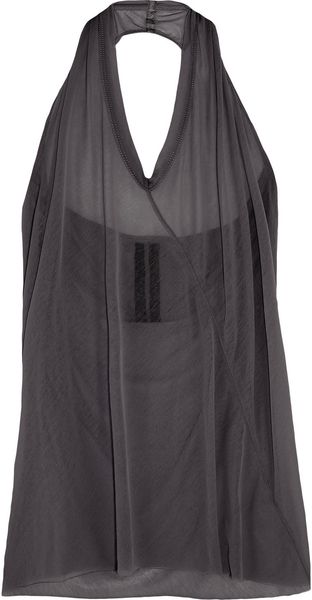 Rick Owens Cottonjersey Halterneck Top - Lyst