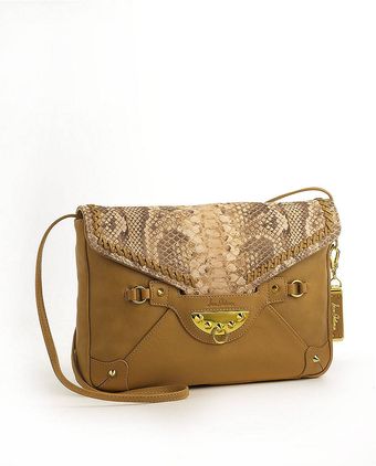 Sam Edelman Blair Snakeskin Leather Foldover Crossbody Bag - Lyst