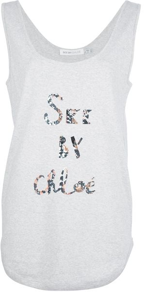 See By Chloé Long Logo Vest - Lyst