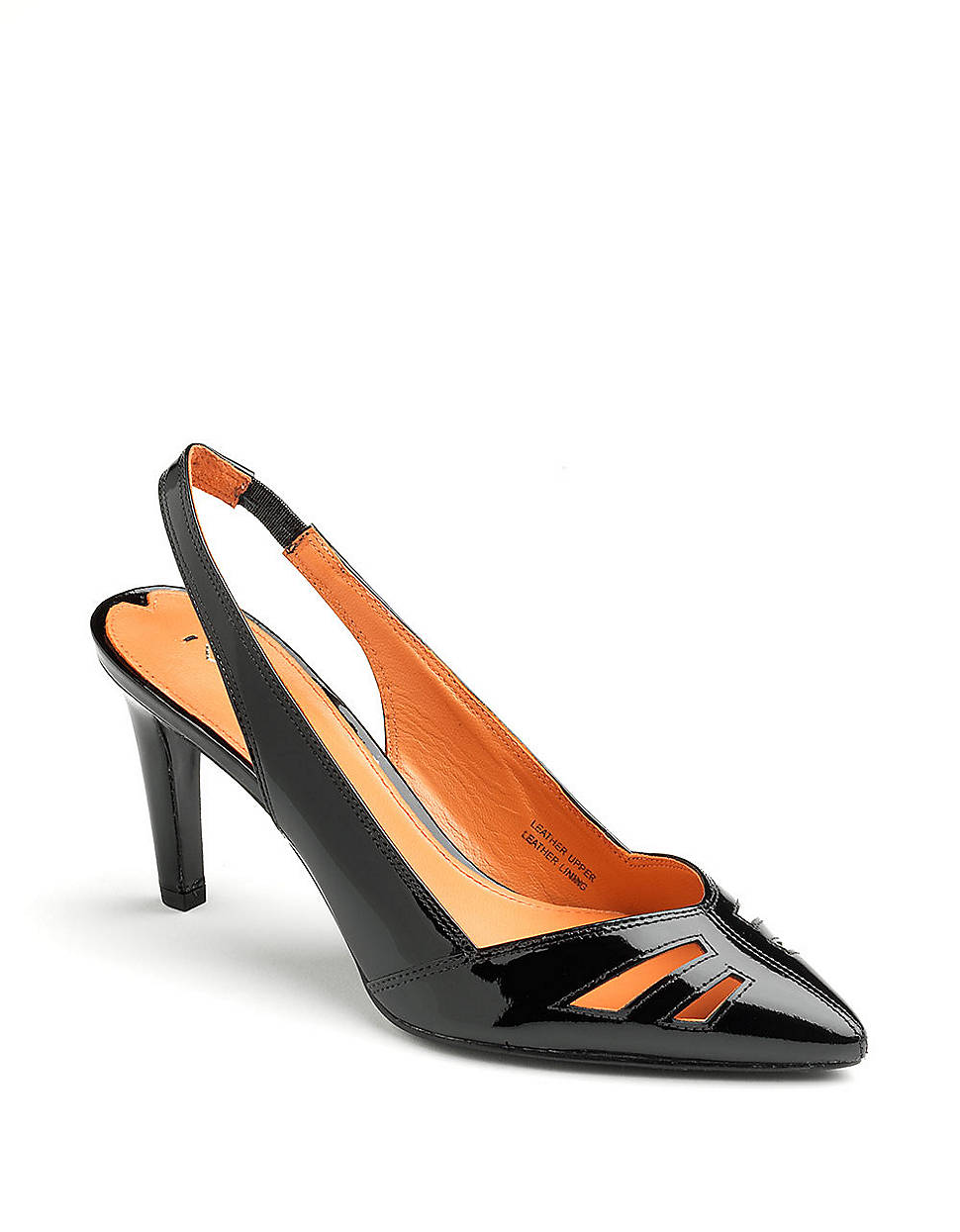 leather sling back pumps