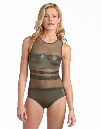 Vince Camuto Orange County Highneck Onepiece Swimsuit - Lyst