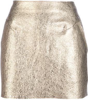 3.1 Phillip Lim Crushed Foil Skirt - Lyst