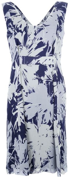 Cacharel Printed Silk Dress - Lyst