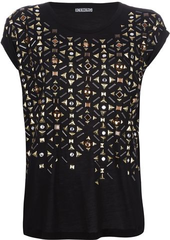Iceberg Studded Tshirt - Lyst
