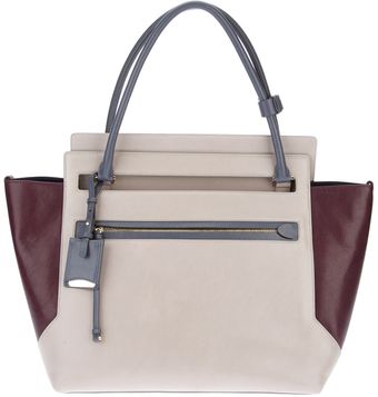 Jil Sander Colour Block Trapeze Tote - Lyst