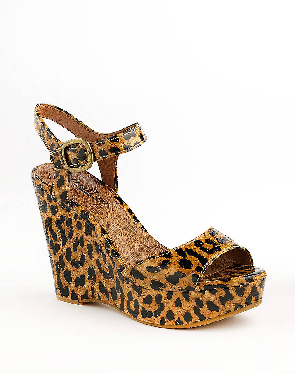 Lucky Brand Lindey Wedge Sandals in Animal (leopard) | Lyst