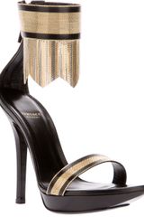 Versace Metallic Fringed Sandal