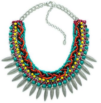 Zara Beaded Chain Necklace - Lyst