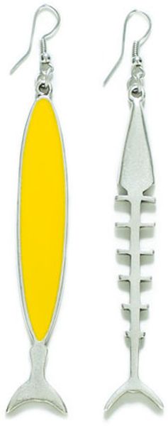 Zara Long Fish Combination Earring - Lyst