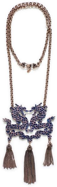 Zara Metallic Dragon Pendant - Lyst