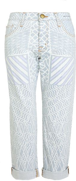 Current/Elliott Printed Boyfriend Jeans - Lyst