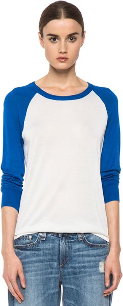 Equipment Kourtney Crew in Electric Blue - Lyst