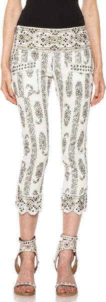 Isabel Marant Bario Kashmiri Cropped Pants - Lyst