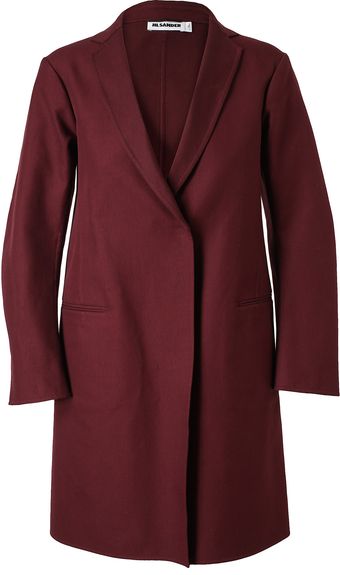 Jil Sander Cotton twill Tailored Coat - Lyst