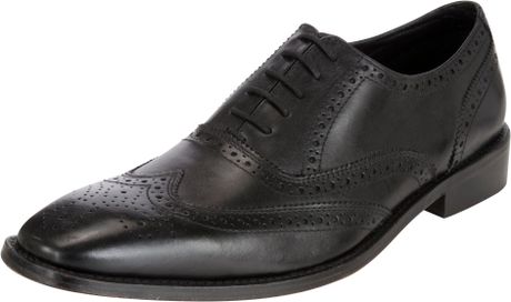 John Lewis Windsor Calf Leather Brogue Shoes Black in Black for Men | Lyst