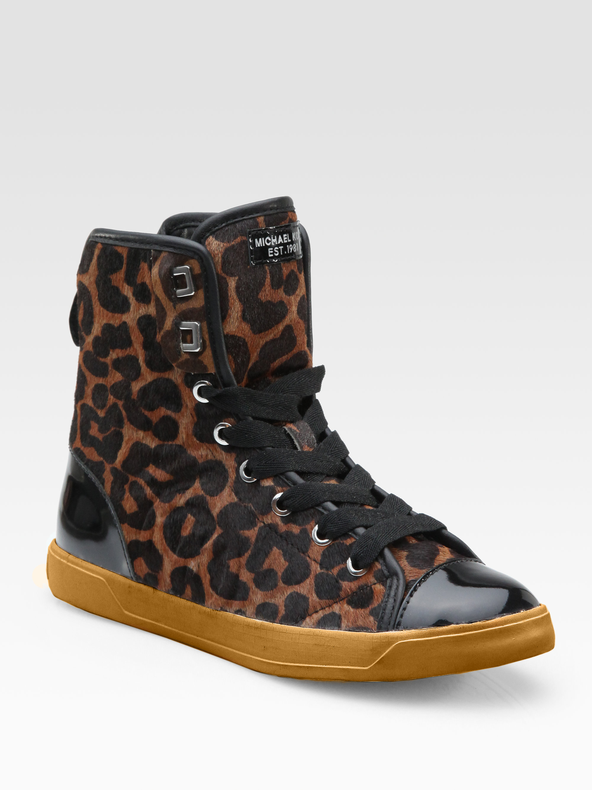 michael kors irving leopard sneakers