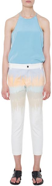 Tibi Solid Silk Halter - Lyst