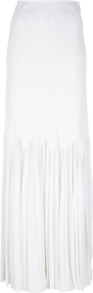 Alaïa Semi Pleated Skirt - Lyst