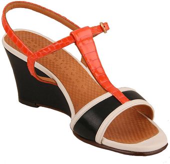 Chie Mihara Anamari Colorblock Wedge Sandals - Lyst