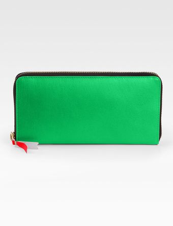 Comme Des Garçons Continental Leather Wallet - Lyst