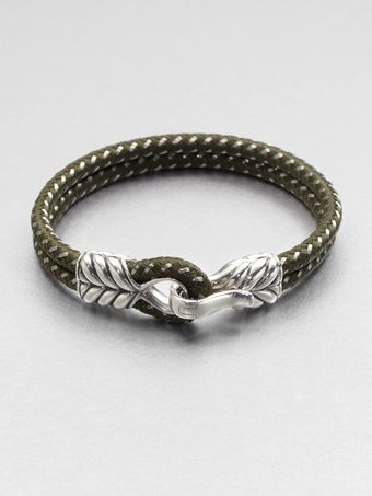 David Yurman Two Row Braided Silver Bracelet - Lyst