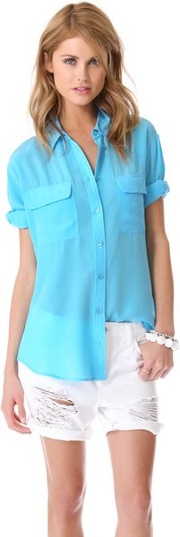Equipment Signature Blouse - Lyst