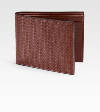 Ferragamo Stamped Logo Wallet - Lyst