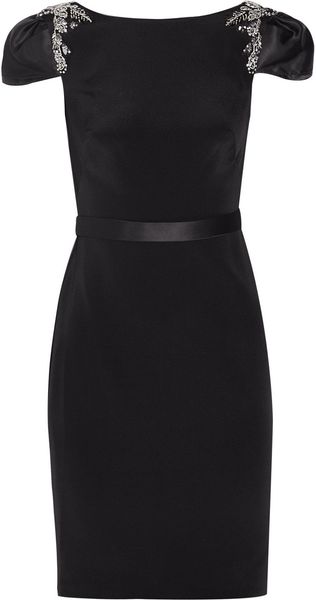 Notte By Marchesa Beaded Silk and Satin Dress - Lyst