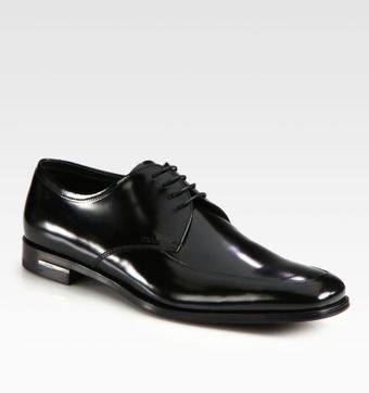 Prada Leather Oxfords - Lyst