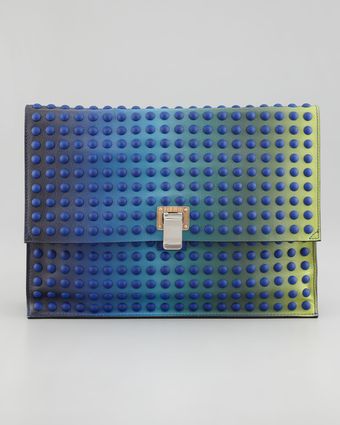 Proenza Schouler Large Studded Ombre Lunch Bag Clutch Blueg - Lyst