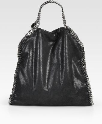Stella McCartney Shaggy Deer Falabella Foldover Small Tote - Lyst