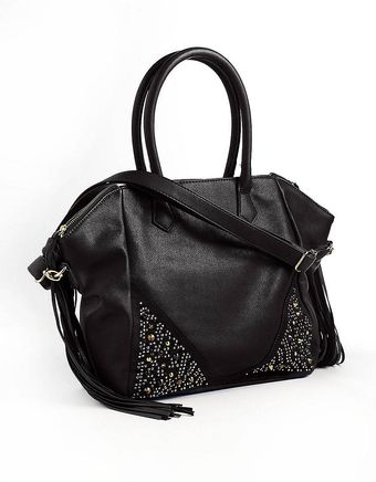 Steve Madden Studded Satchel Bag - Lyst