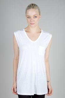 T By Alexander Wang Classic Muscle Tee with Pocket - Lyst