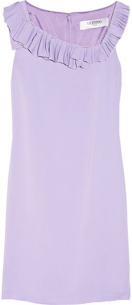 Valentino Ruffletrimmed Cady Dress - Lyst