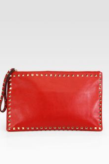 Valentino Rockstud Clutch - Lyst