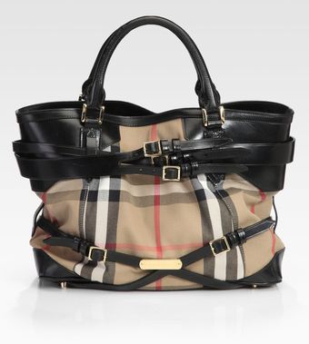 Burberry Medium Check Tote - Lyst
