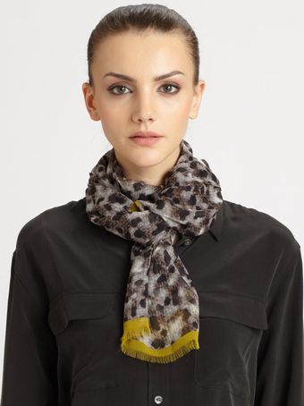 Burberry Chalk Dot Silk Scarf - Lyst