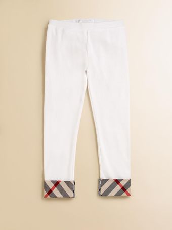Burberry Little Girls Checktrimmed Leggings - Lyst