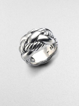 David Yurman Sterling Silver Woven Cable Ring - Lyst